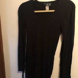 Black Fringe Dress